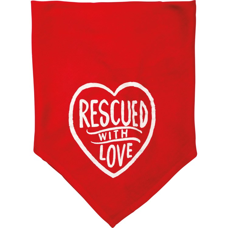 Rescued With Love Small Pet Bandana - Rayon