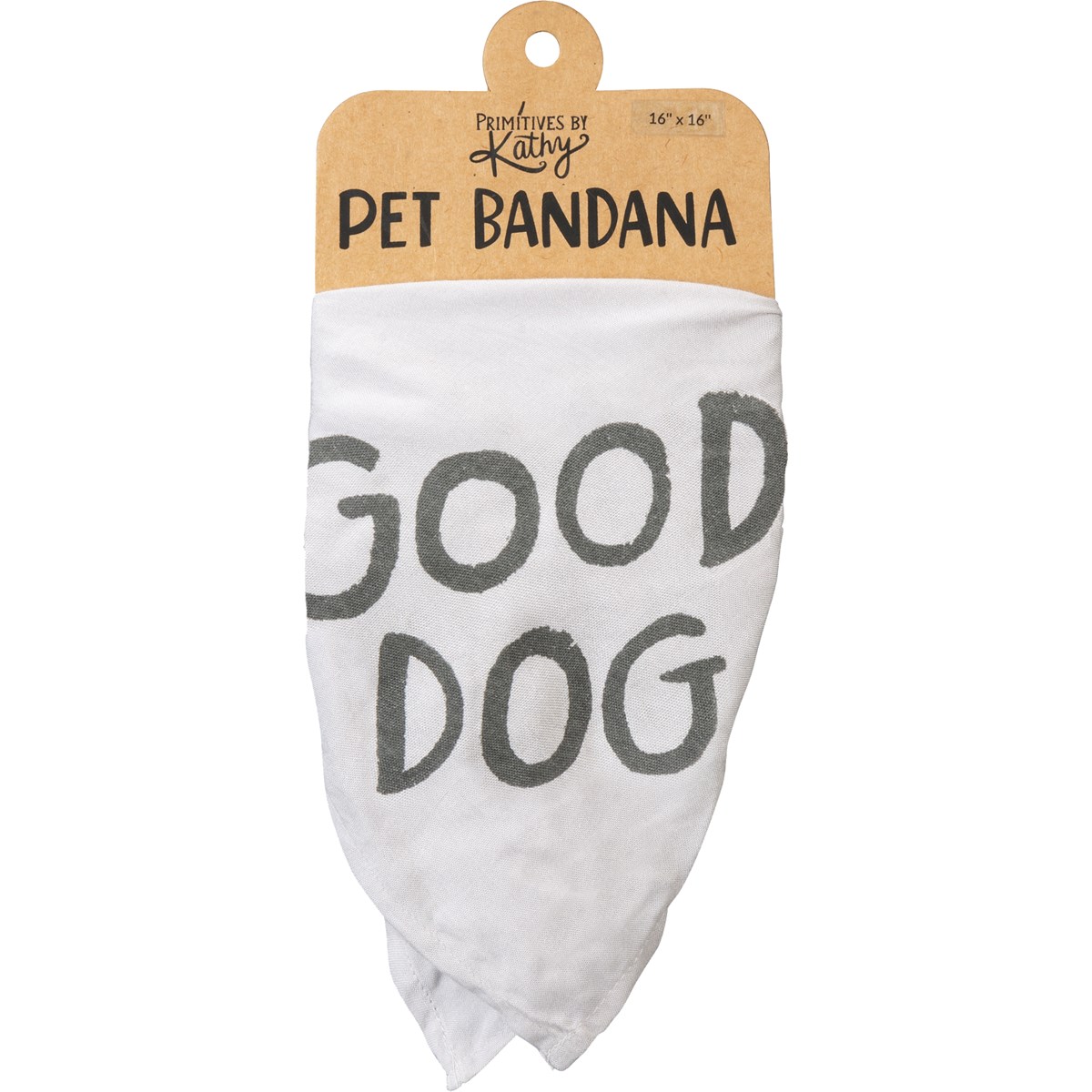 Pet Bandana Sm - Good/Bad Dog - 16" x 16" - Rayon