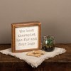 The Best Therapist Has Fur Inset Box Sign - Wood