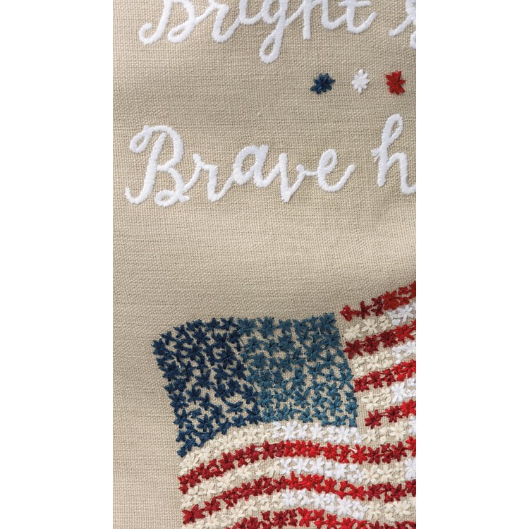 Bright Stars Brave Hearts Kitchen Towel - Cotton, Linen
