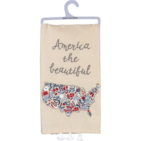 America The Beautiful Kitchen Towel - Cotton, Linen