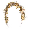 Cotton And Leaves Garland - Cotton, Plastic, Wire, Fabric