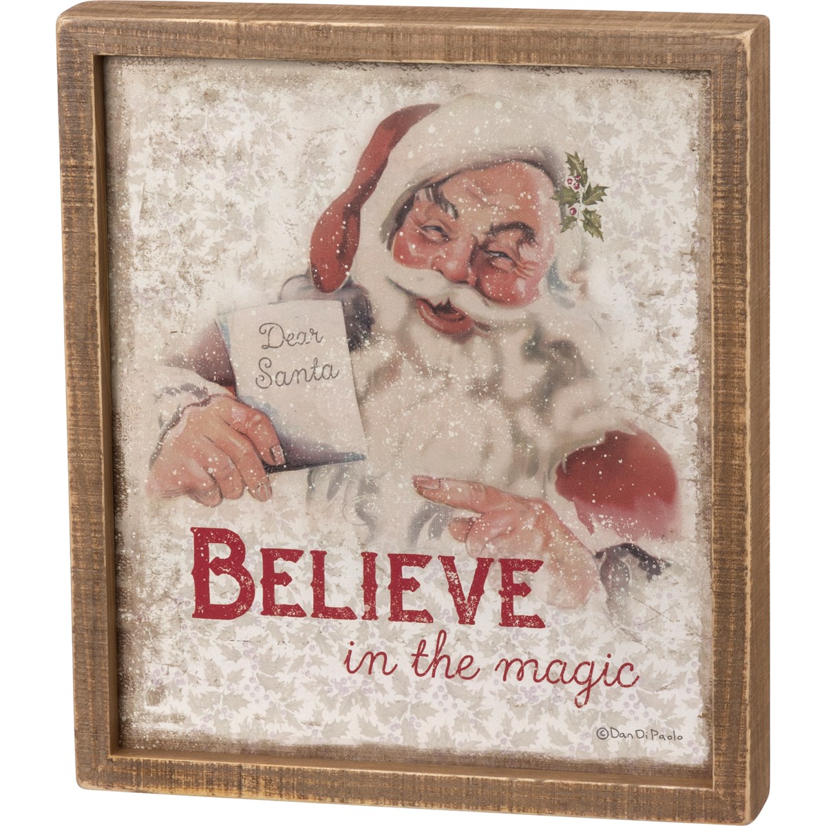 Believe In The Magic Inset Box Sign - Wood, Paper