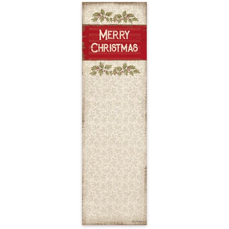 Vintage Merry Christmas List Pad - Paper, Magnet
