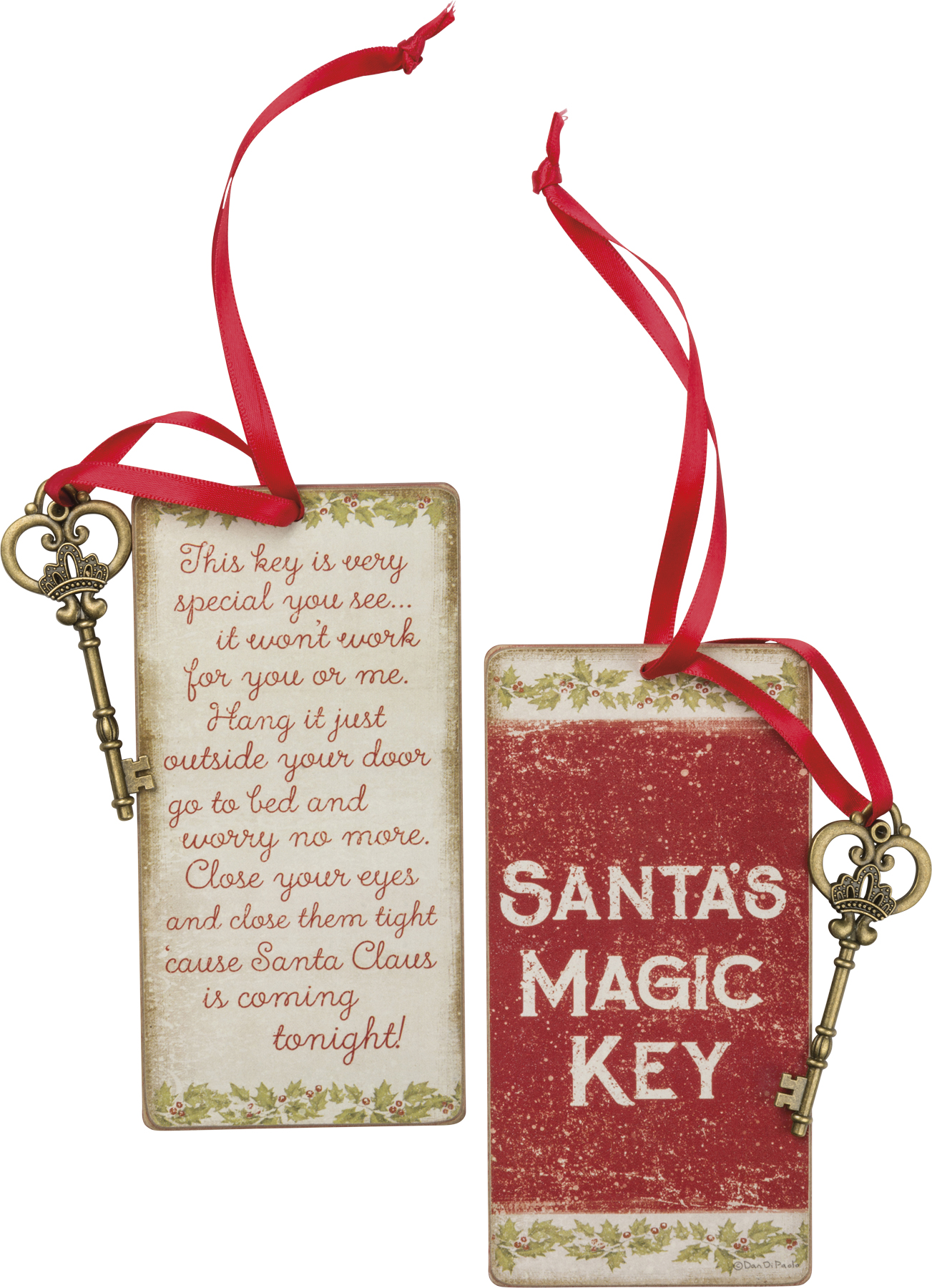 Vintage Santa's Magic Key Ornament