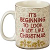 Merry Christmas Vintage Mug - Stoneware