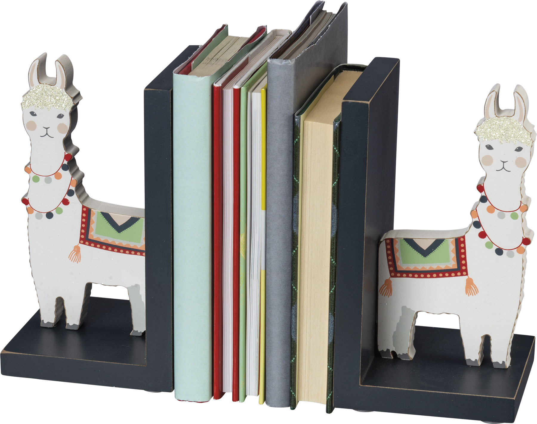 Bookends Llama Whimsical Collection Primitives By Kathy