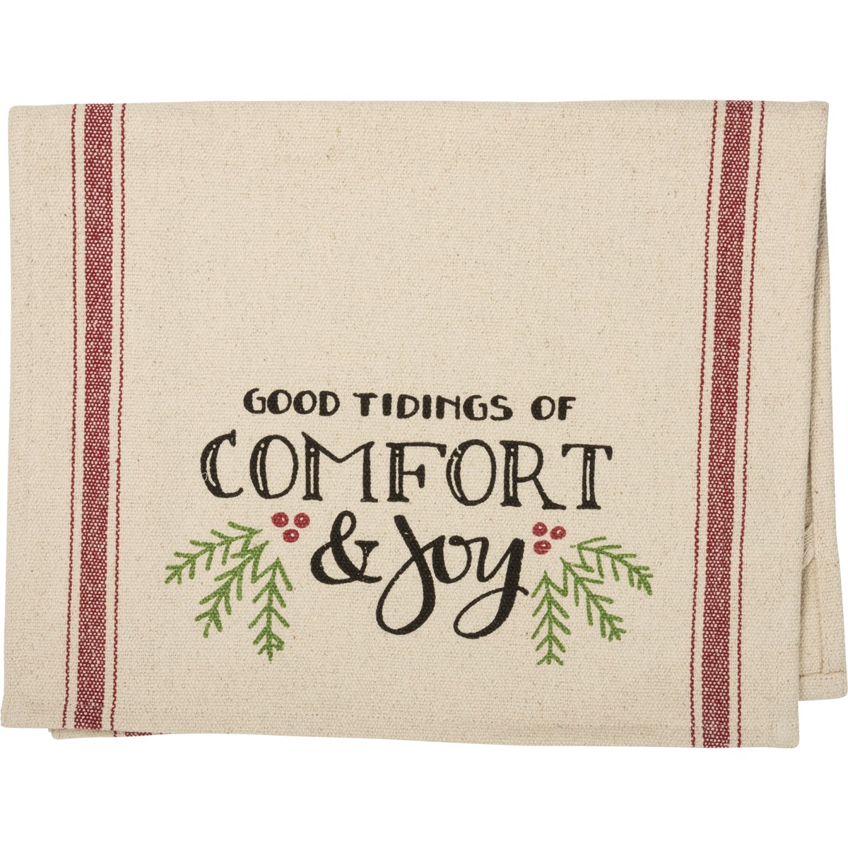 Good Tidings Of Comfort & Joy Kitchen Towel - Cotton, Polyester