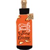 Bottle Sock - Candy Is Dandy But Wine Is Divine - 3.50" x 11.25", Fits 750mL to 1.5L bottles - Cotton, Nylon, Spandex