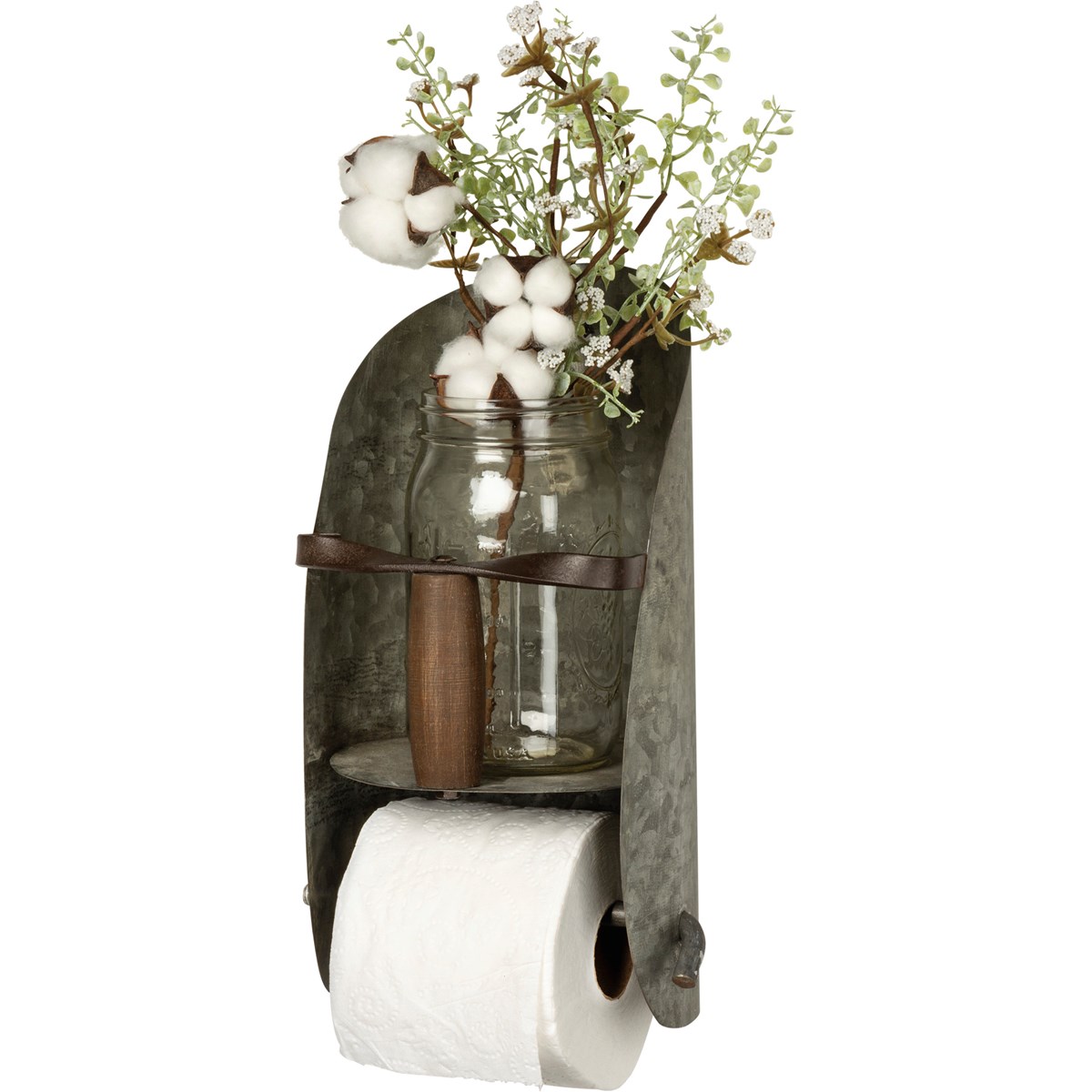 28 in. Freestanding Pipe Toilet Paper Holder with Wood Shelf, Boulder —  PIPE DECOR
