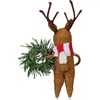 Reindeer And Wreath Critter - Felt, Polyester, Plastic