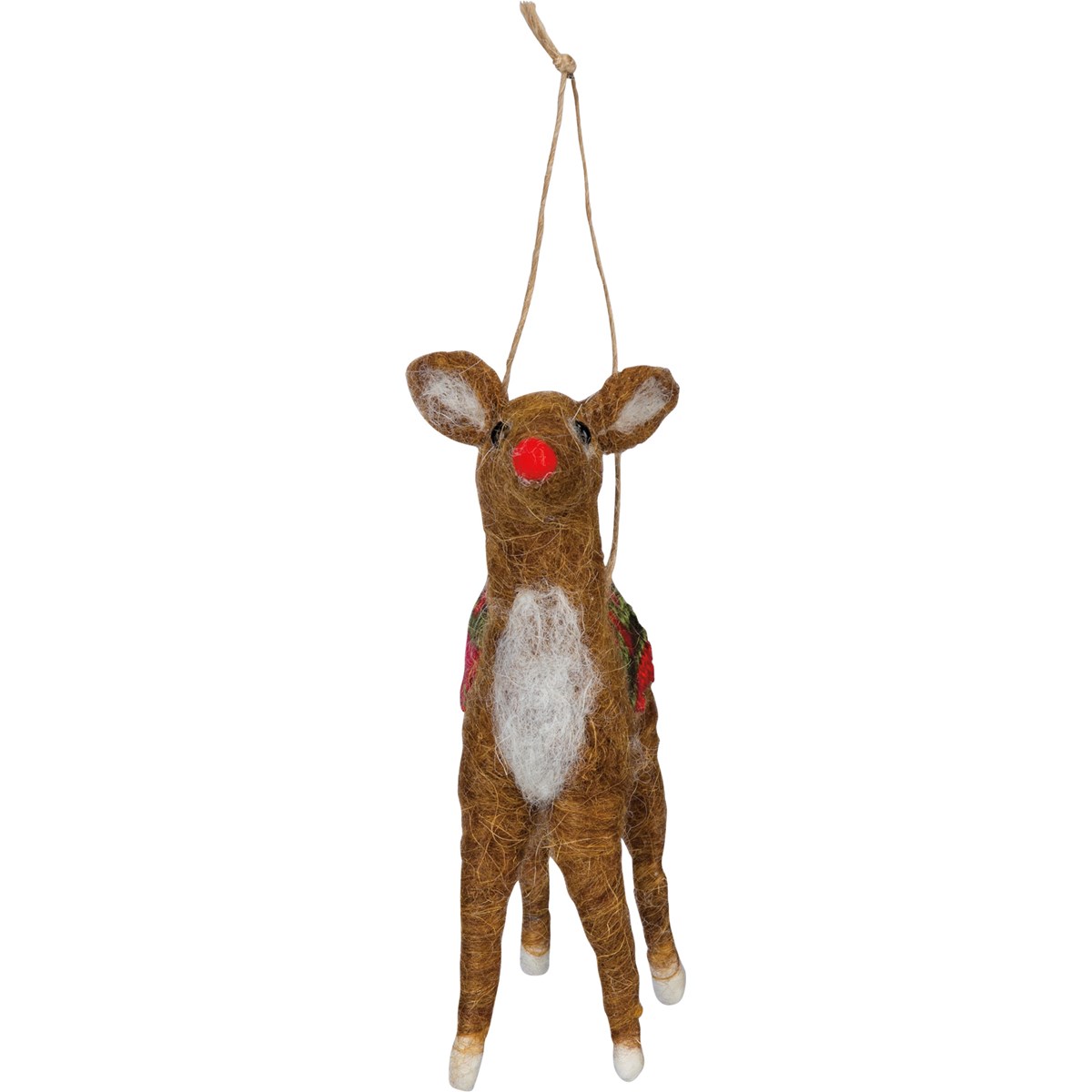 Santa's Reindeer Critter - Wool, Polyester, Jute, Plastic