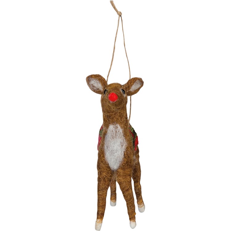 Santa's Reindeer Critter - Felt, Polyester, Plastic, Jute