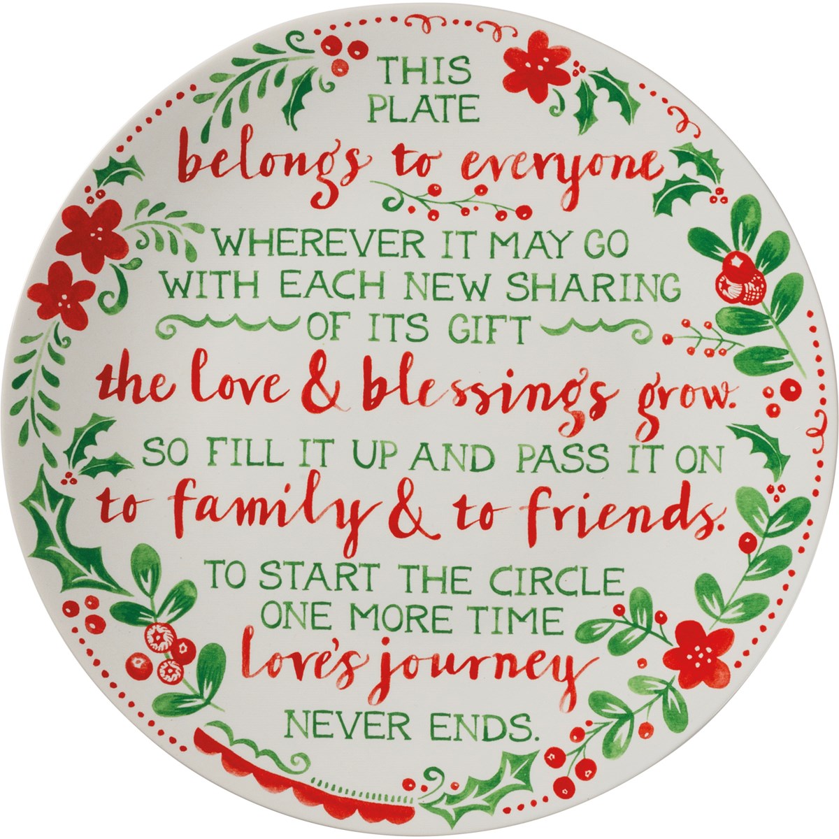 Holiday Giving Plate - Stoneware