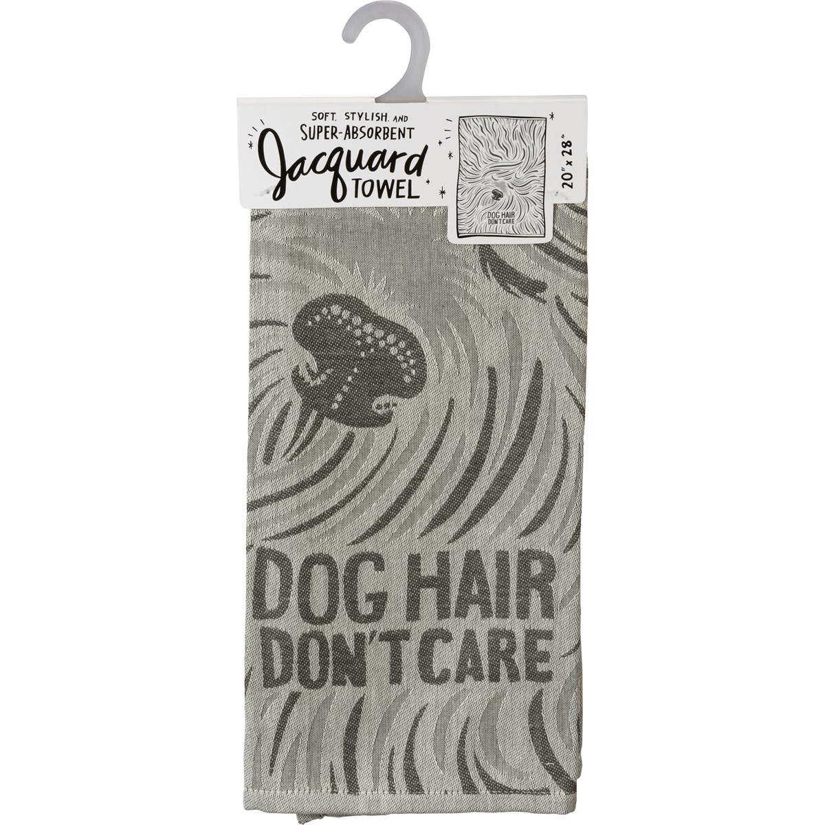 Kitchen Towel - Dog Hair, Don't Care - 20" x 28" - Cotton