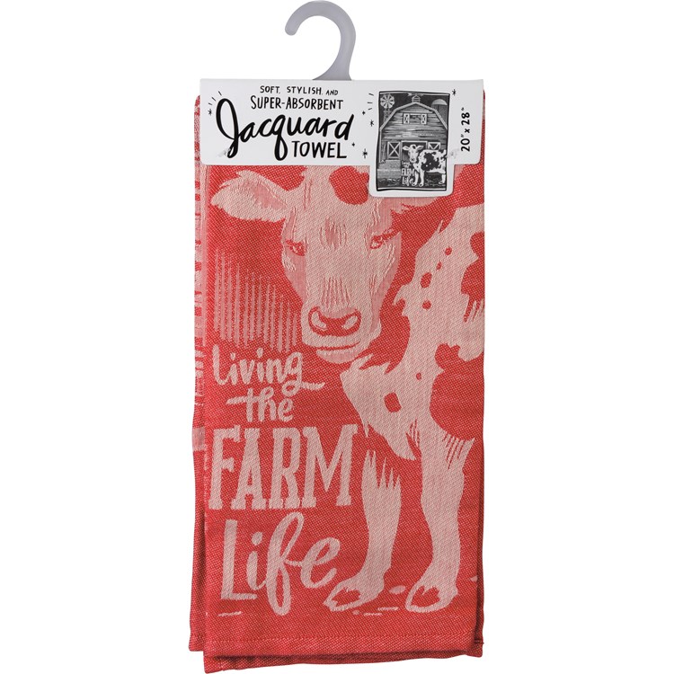 Living The Farm Life Kitchen Towel - Cotton