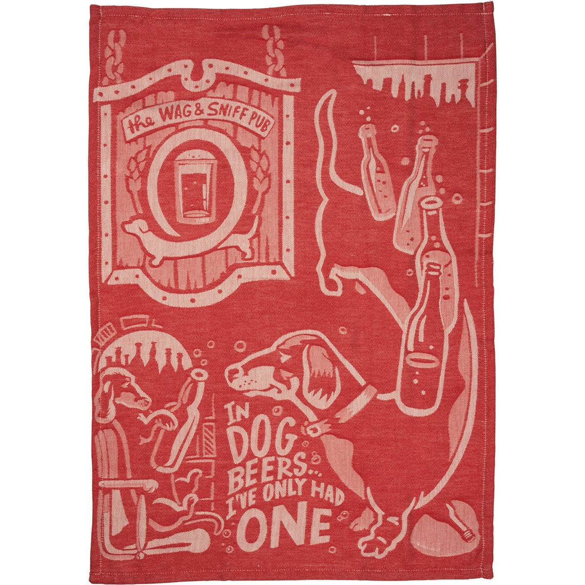 In Dog Beers I've Only Had One Jacquard Kitchen Towel - Cotton