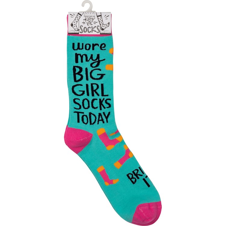 Wore My Big Girl Socks Today Bring It Socks | Primitives By Kathy