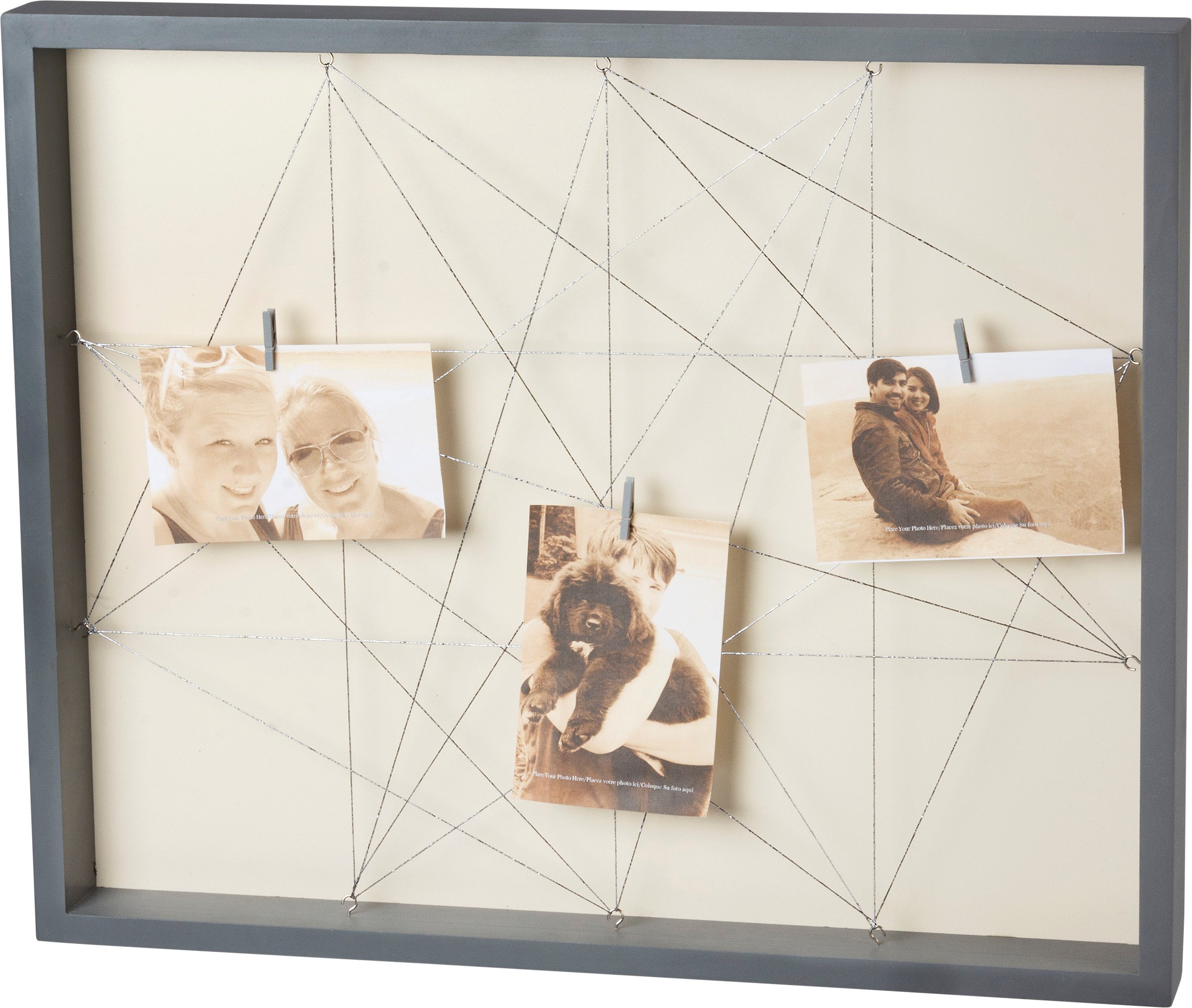 Gray String Photo Frame Primitives By Kathy