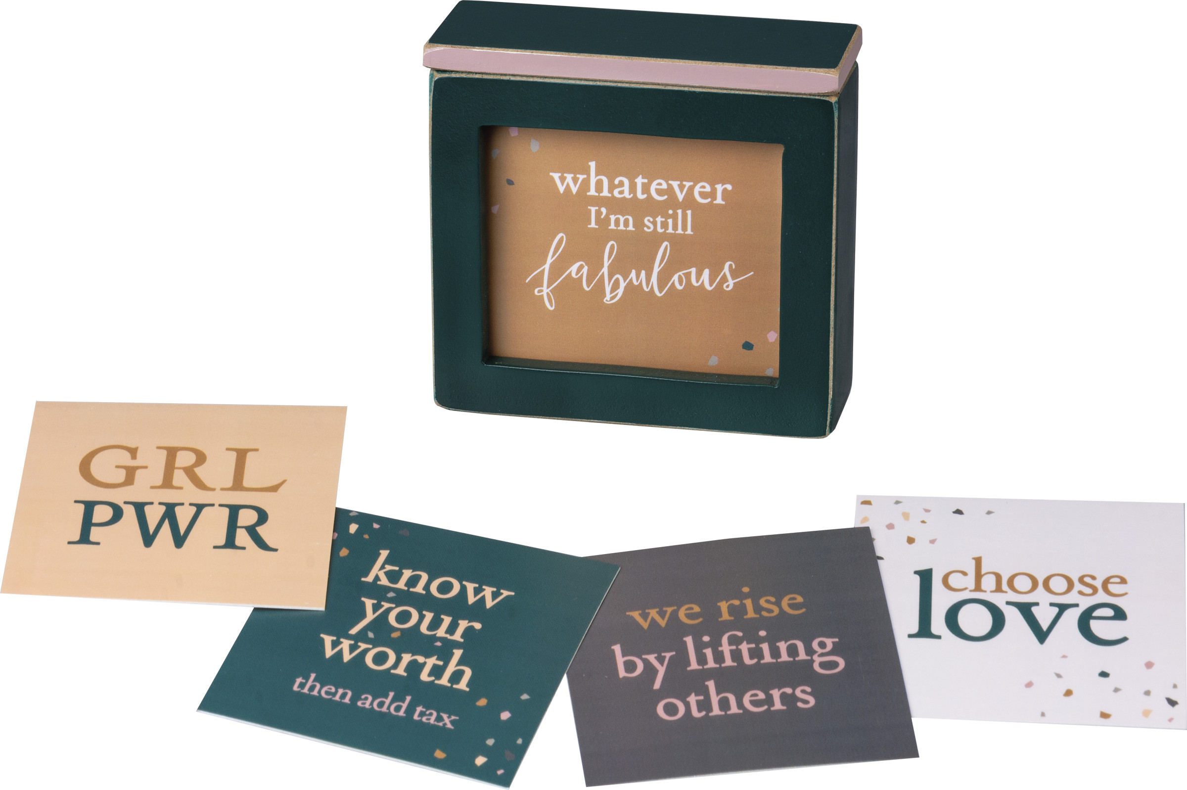Words of Wisdom Empower Primitives by Kathy Classic Wooden Keepsake Box 