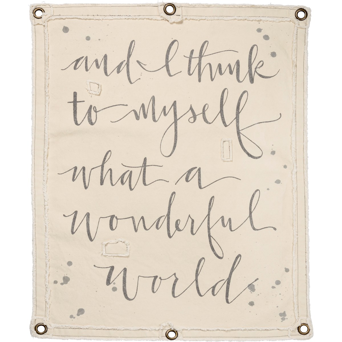 What A Wonderful World Wall Banner - Canvas, Metal