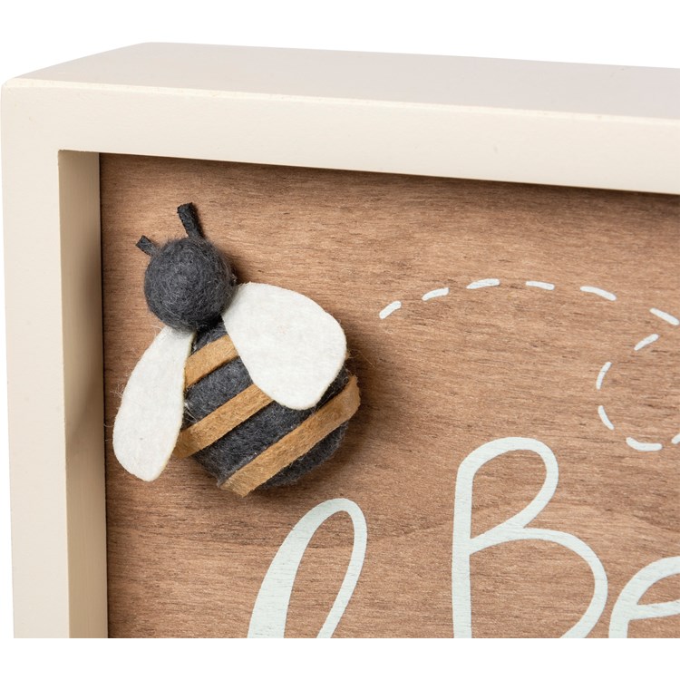 Bee Happy Inset Box Sign | Primitives By Kathy