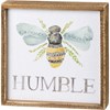 Humble Inset Box Sign - Wood, Paper