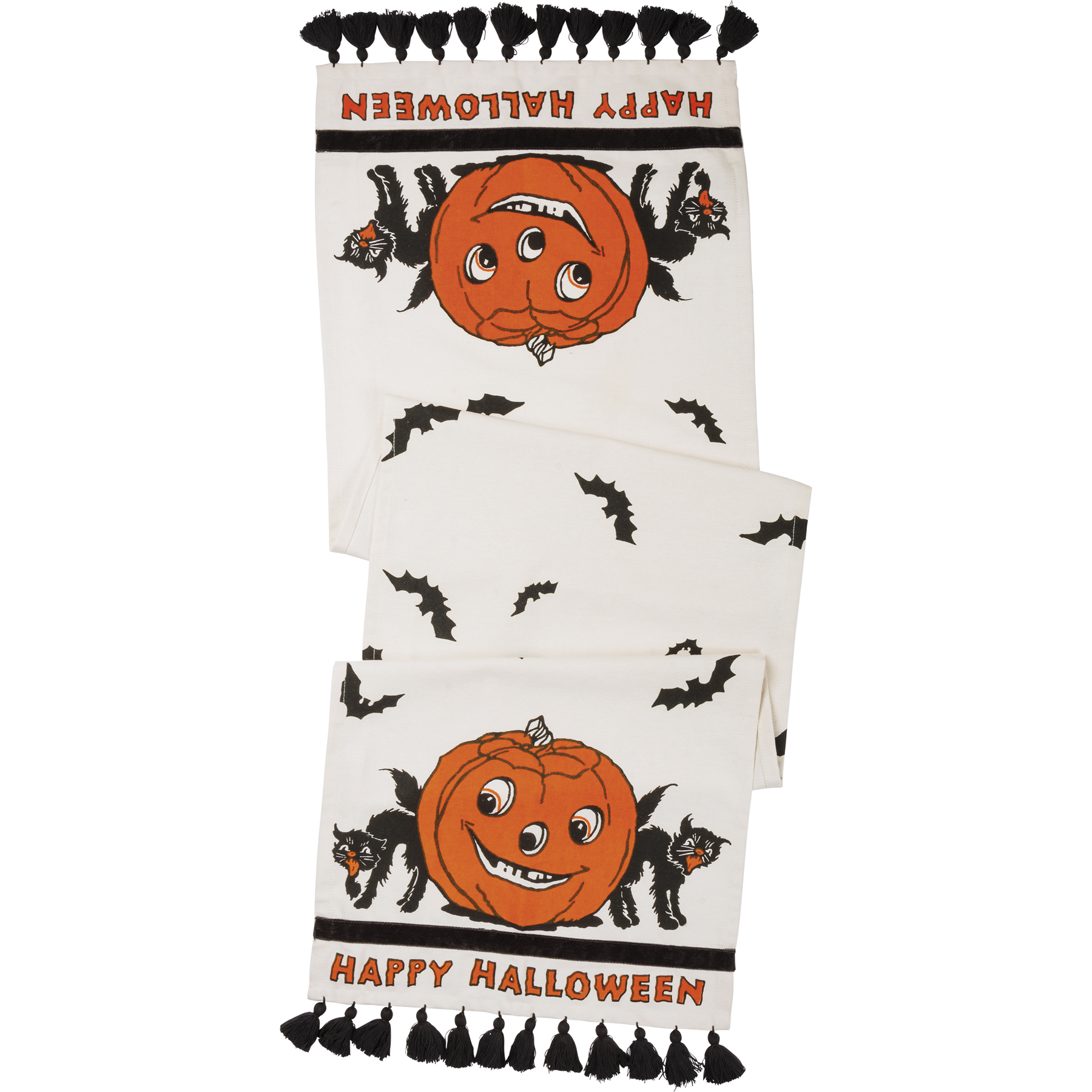 Dining Pumpkin Decorations 13x72inches Burlap Happy Halloween Spooky Table Runner 