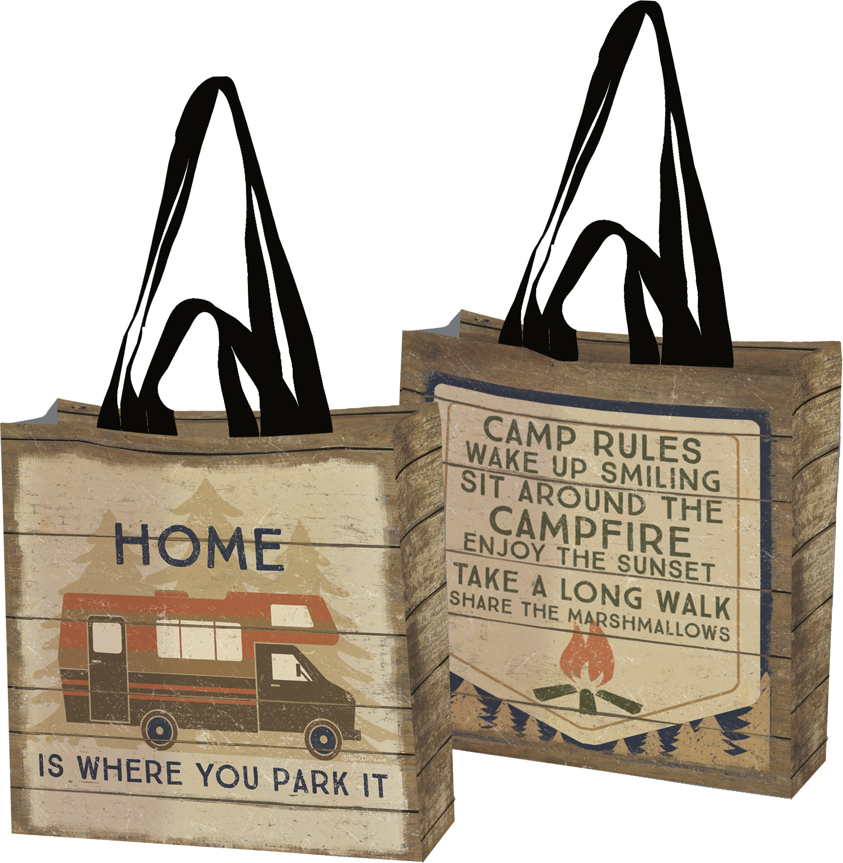 Camp Rules Market Tote Primitives By Kathy