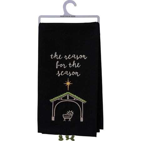 Kitchen Towel - The Reason For The Season - 20" x 26" - Cotton, Linen
