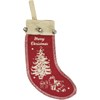 Vintage Felt Stockings Ornament Set - Felt, Metal