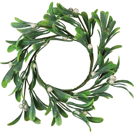 Mistletoe Candle Ring - Plastic, Wire