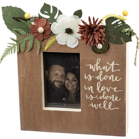 What Is Done In Love Is Done Well Box Frame - Wood, Felt, Glass