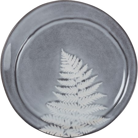 Salad Plate - Botanical Fern - 8.75" Diameter - Stoneware