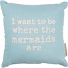 Mermaids Pillow - Cotton, Zipper
