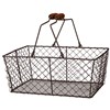 Rectangle Hinged Wire Basket Set - Wire, Wood