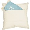 Bear Milestone Pillow - Cotton, Polyester, Ribbon, Zipper