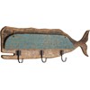 Hook Board Shelf - Whale - 41" x 13" x 6.25"    - Wood, Metal, Jute