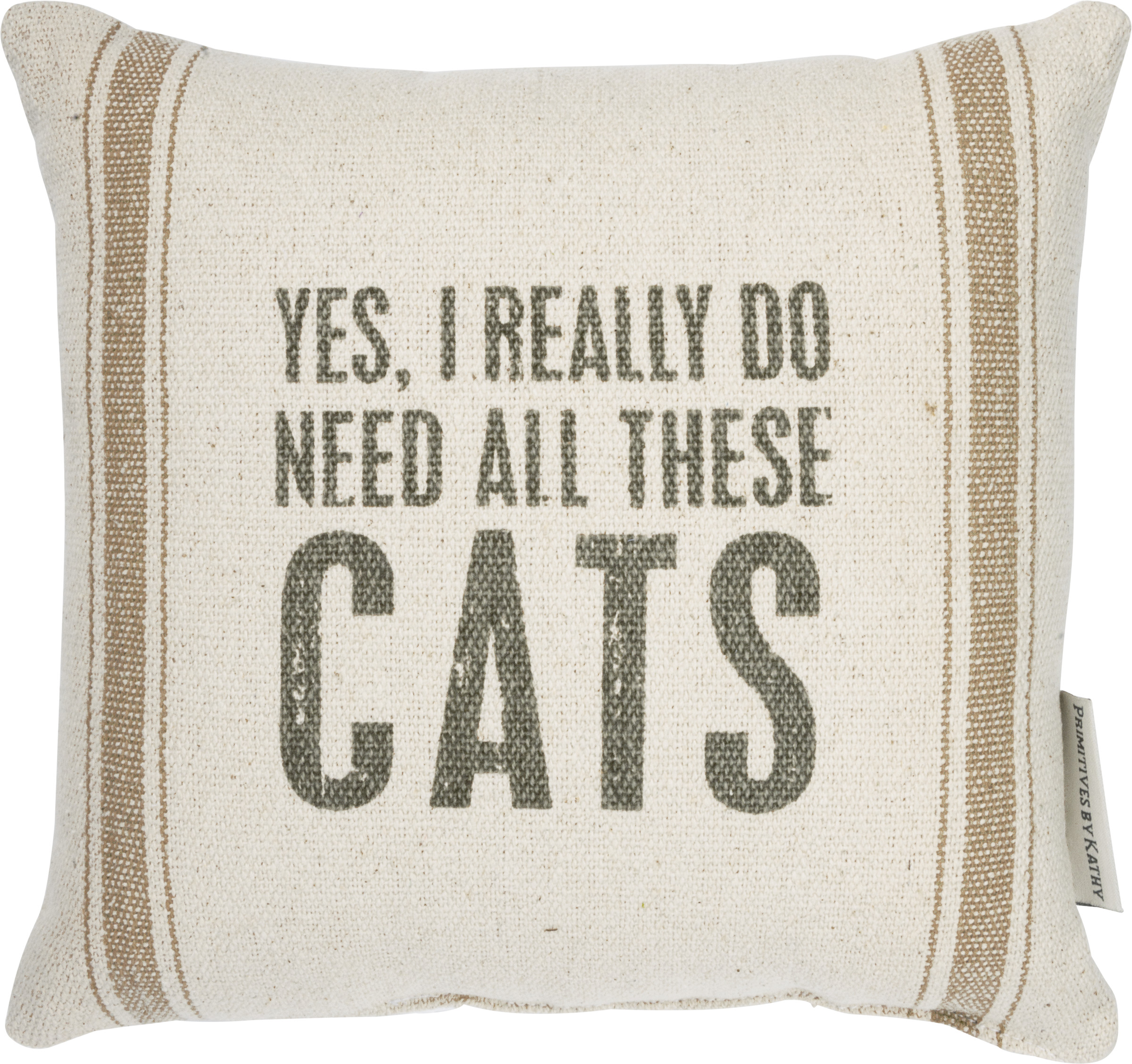 Pillow Yes I Really Do Need All These Cats Word Art Linens