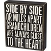 Box Sign - Grandchildren Are Close To The Heart - 6" x 7" x 1.75" - Wood