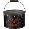 Trick Or Treat Bucket Set - Metal, Paper, Wood