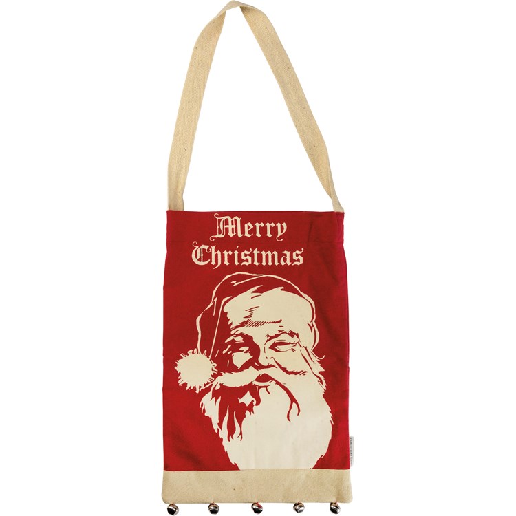 Merry Christmas Hanging Bag - Cotton, Metal