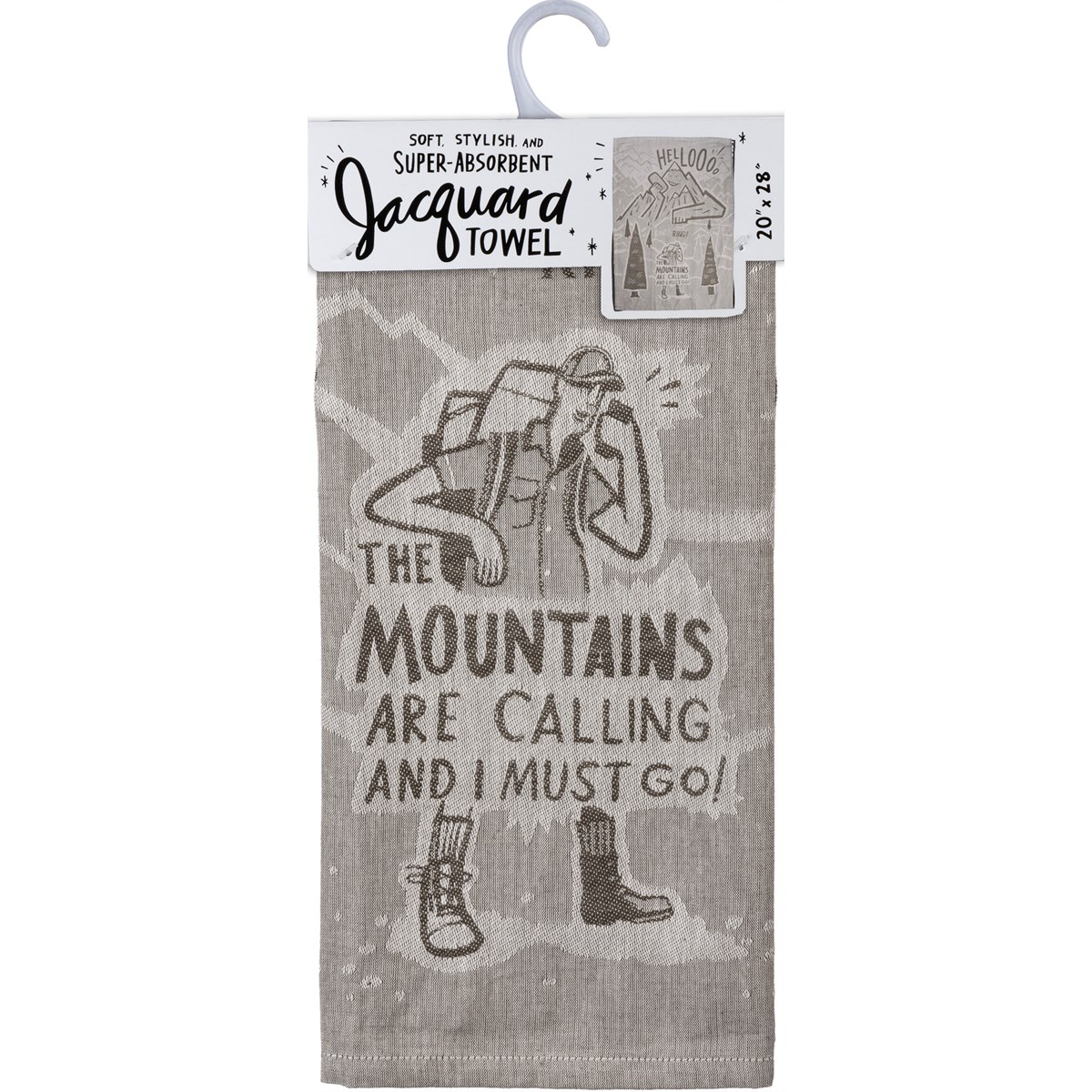 Mountains Are Calling I Must Go Kitchen Towel - Cotton