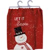 Kitchen Towel - Let It Snow - 28" x 28" - Cotton