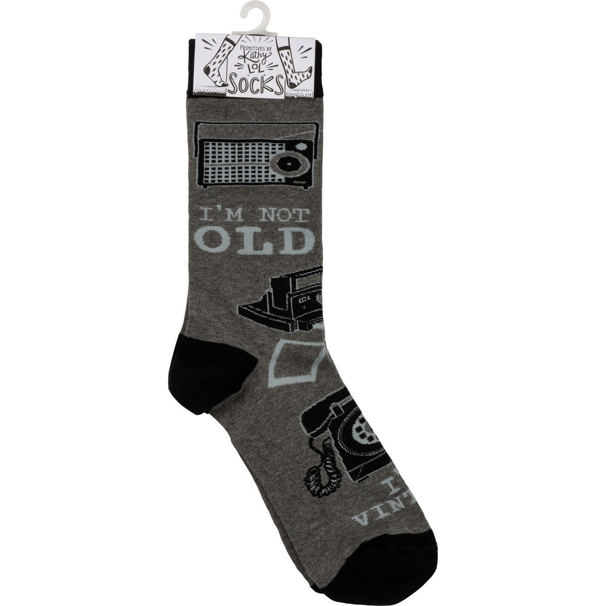 I'm Not Old I'm Vintage Socks - Cotton, Nylon, Spandex