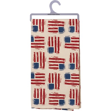 Kitchen Towel - Flag Toss - 20" x 26" - Cotton, Linen