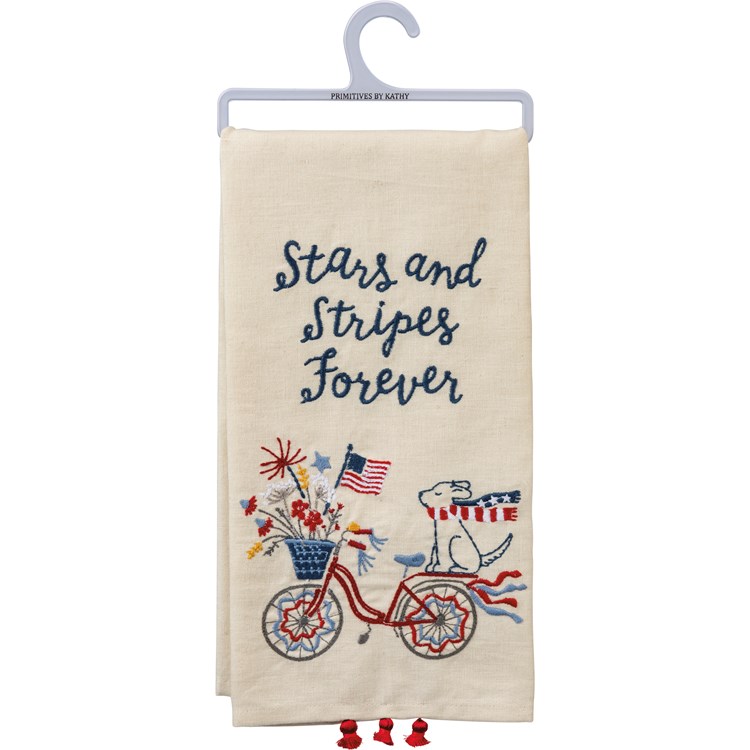 Stars And Stripes Forever Kitchen Towel - Cotton, Linen