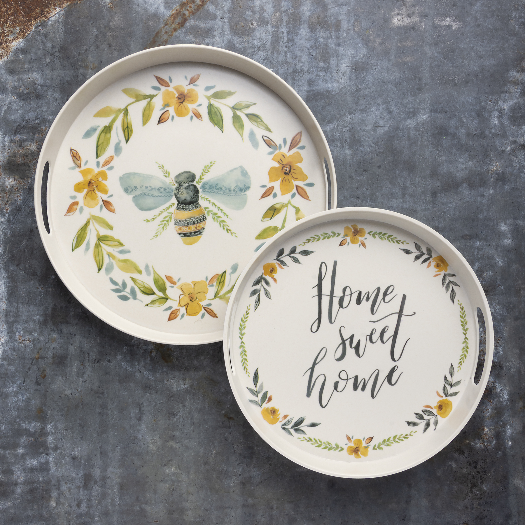 Honey Bee and Flower Ceramic Tray