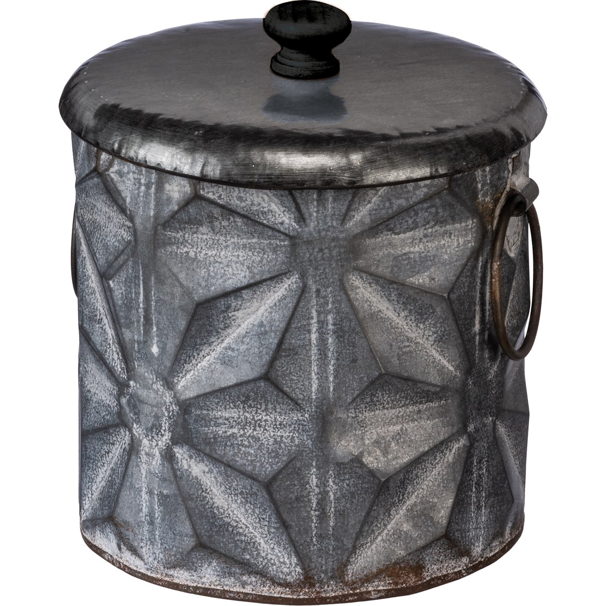 Star Pattern Canister Set - Metal, Wood