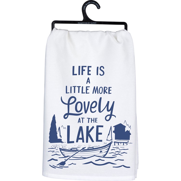 Life Is Lovely At The Lake Kitchen Towel - Cotton